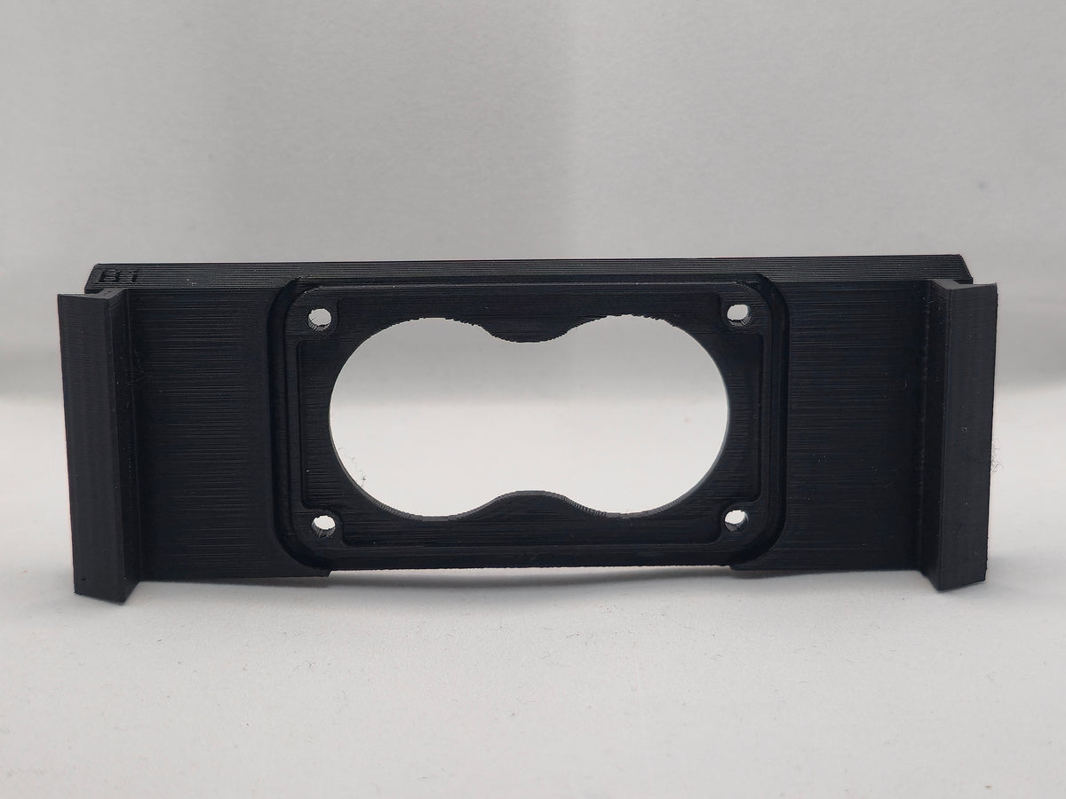 Cmatt Engineering pod light bracket mounted in 2021-2023 Ford F-150 Lariat grille