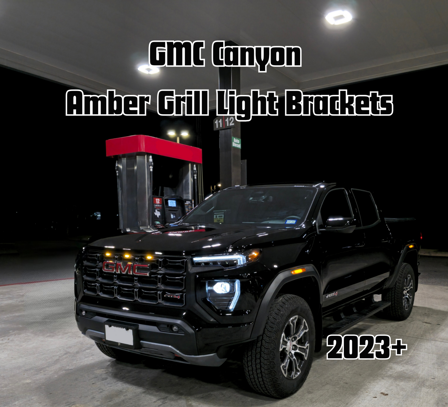 2023+ GMC Canyon LED Grill Light Brackets 3D Printed (Raptor Style)