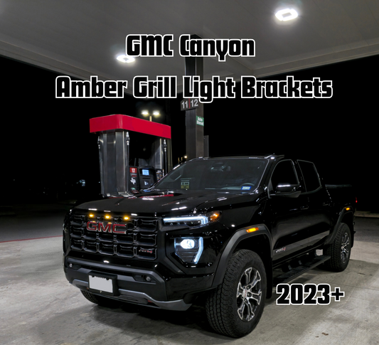 2023+ GMC Canyon LED Grill Light Brackets 3D Printed (Raptor Style)