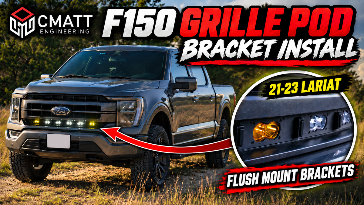 21-23 F150 Lariat Grille Pod Light Bracket install