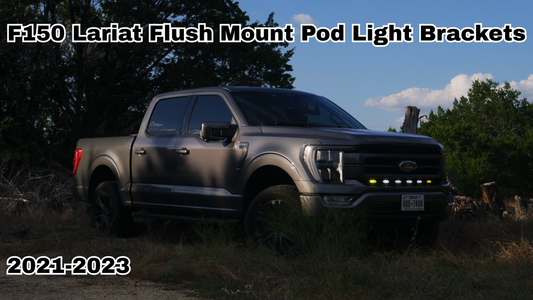 2021-2023 Ford F-150 Lariat with Cmatt Engineering flush mount pod light brackets