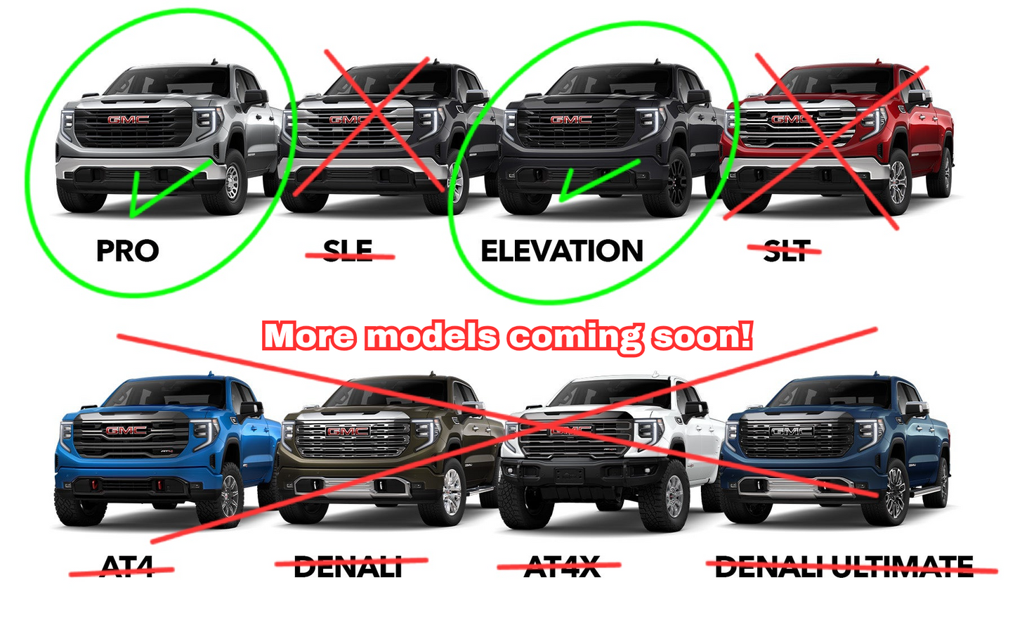 2023+ GMC Sierra Elevation/Pro LED Grill Light Brackets 3D Printed (Raptor Style)